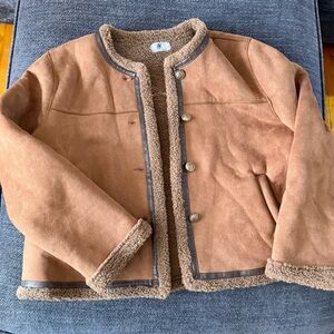 Brown Vintage Shearling Teddy Jacket